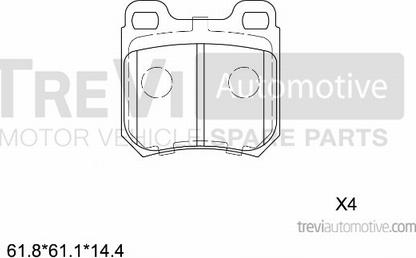 Trevi Automotive PF1036 - Set placute frana,frana disc aaoparts.ro