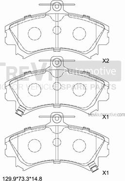 Trevi Automotive PF1025 - Set placute frana,frana disc aaoparts.ro