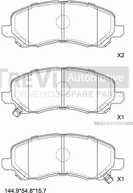 Trevi Automotive PF1194 - Set placute frana,frana disc aaoparts.ro