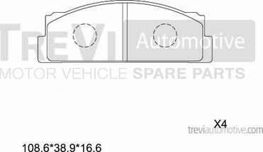 Trevi Automotive PF1349 - Set placute frana,frana disc aaoparts.ro