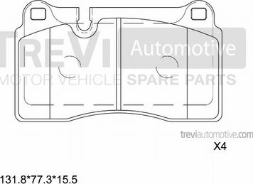Trevi Automotive PF1293 - Set placute frana,frana disc aaoparts.ro