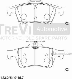 Trevi Automotive PF1255 - Set placute frana,frana disc aaoparts.ro