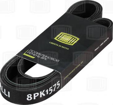 Trialli 8PK1575 - Curea transmisie cu caneluri aaoparts.ro