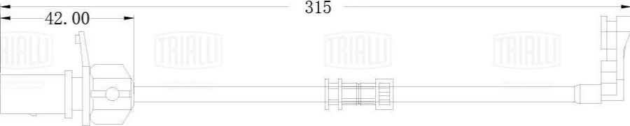 Trialli PFS 4173 - Senzor de avertizare,uzura placute de frana aaoparts.ro