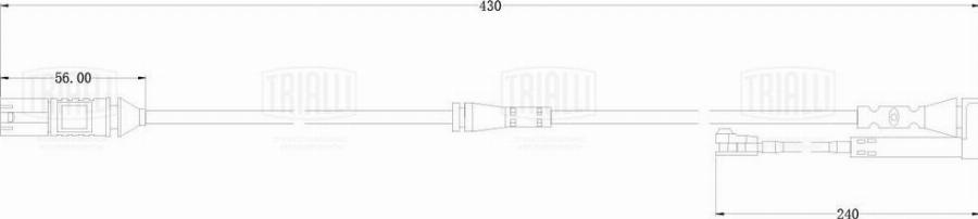 Trialli PFS 0200 - Senzor de avertizare,uzura placute de frana aaoparts.ro