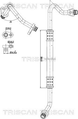 Triscan 9010 28037 - Conducta presiune variabila,aer conditionat aaoparts.ro