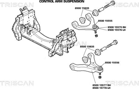 Triscan 8500 15575 - Brat, suspensie roata aaoparts.ro