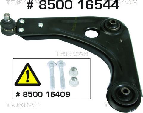 Triscan 8500 16544 - Brat, suspensie roata aaoparts.ro