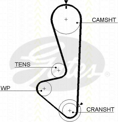 Triscan 8645 5449 - Curea de distributie aaoparts.ro