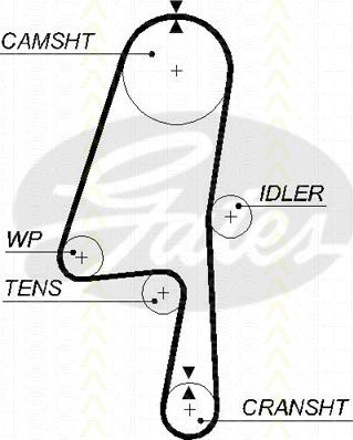 Triscan 8645 5580xs - Curea de distributie aaoparts.ro