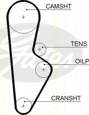Triscan 8645 5082xs - Curea de distributie aaoparts.ro