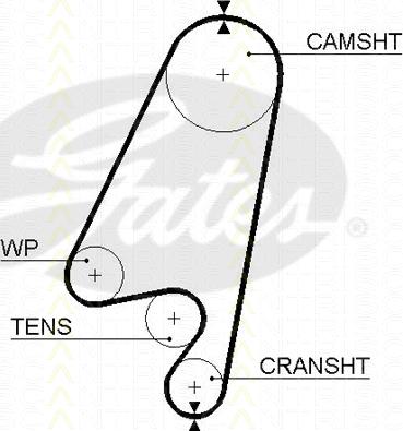 Triscan 8645 5367xs - Curea de distributie aaoparts.ro