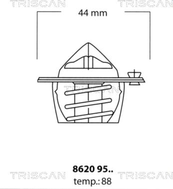Triscan 8620 9588 - Termostat,lichid racire aaoparts.ro