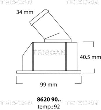 Triscan 8620 9092 - Termostat,lichid racire aaoparts.ro