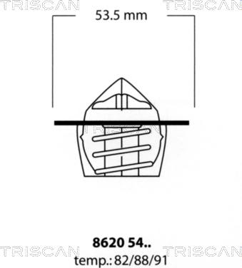 Triscan 8620 5488 - Termostat,lichid racire aaoparts.ro