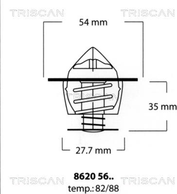 Triscan 8620 5682 - Termostat,lichid racire aaoparts.ro