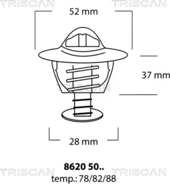 Triscan 8620 5082 - Termostat,lichid racire aaoparts.ro