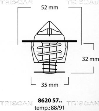 Triscan 8620 5791 - Termostat,lichid racire aaoparts.ro