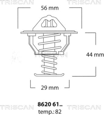 Triscan 8620 6182 - Termostat,lichid racire aaoparts.ro