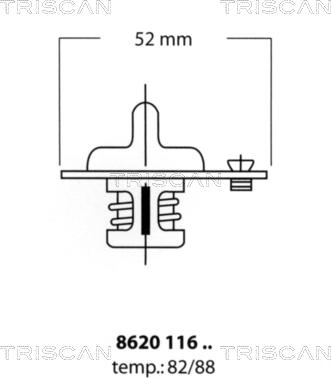 Triscan 8620 11688 - Termostat,lichid racire aaoparts.ro