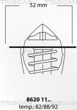 Triscan 8620 1182 - Termostat,lichid racire aaoparts.ro