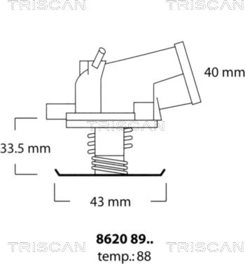 Triscan 8620 8988 - Termostat,lichid racire aaoparts.ro