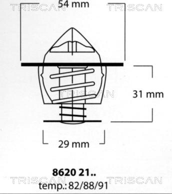 Triscan 8620 2188 - Termostat,lichid racire aaoparts.ro