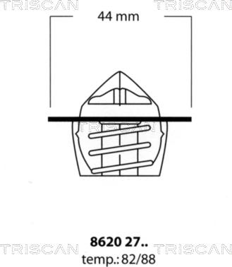 Triscan 8620 2782 - Termostat,lichid racire aaoparts.ro
