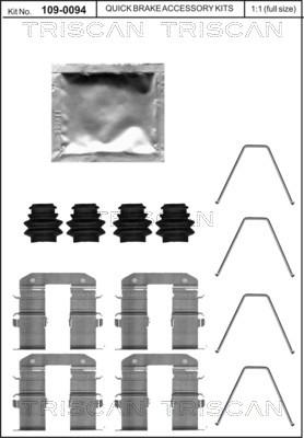 Triscan 8105 431651 - Set accesorii, placute frana aaoparts.ro
