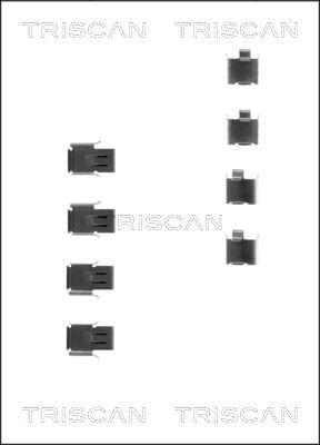 Triscan 8105 421585 - Set accesorii, placute frana aaoparts.ro