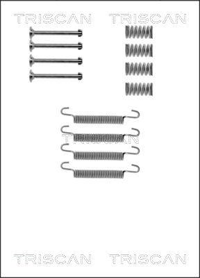 Triscan 8105 242536 - Set accesorii, saboti frana parcare aaoparts.ro