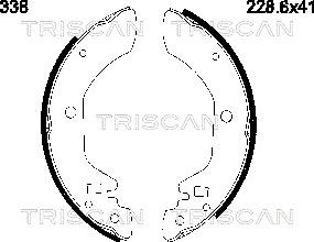 Triscan 8100 14338 - Set saboti frana aaoparts.ro