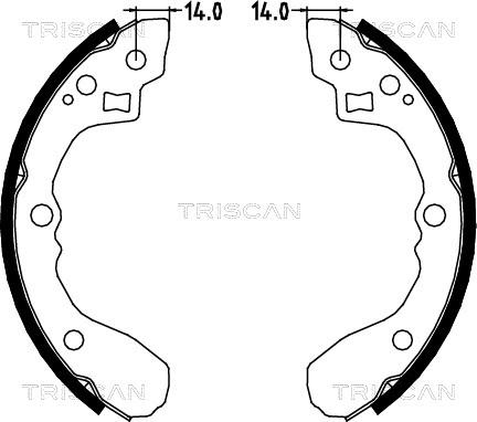 Triscan 8100 18002 - Set saboti frana aaoparts.ro