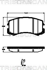 Triscan 8110 42025 - Set placute frana,frana disc aaoparts.ro
