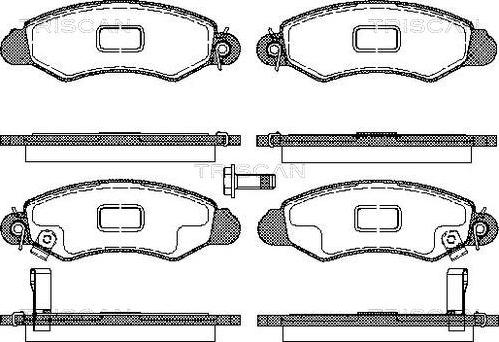 Triscan 8110 69008 - Set placute frana,frana disc aaoparts.ro