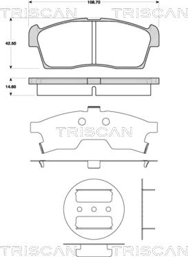Triscan 8110 69015 - Set placute frana,frana disc aaoparts.ro