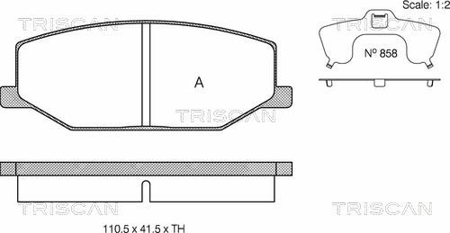 Triscan 8110 69859 - Set placute frana,frana disc aaoparts.ro
