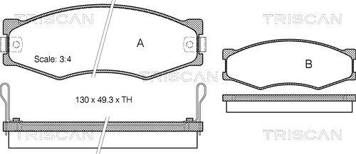 Triscan 8110 14103 - Set placute frana,frana disc aaoparts.ro