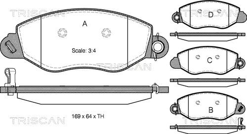 Triscan 8110 16011 - Set placute frana,frana disc aaoparts.ro