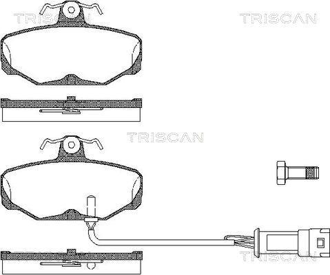 Triscan 8110 16827 - Set placute frana,frana disc aaoparts.ro