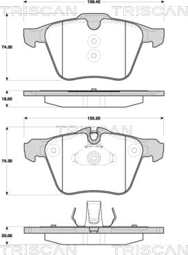 Triscan 8110 10565 - Set placute frana,frana disc aaoparts.ro