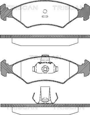 Triscan 8110 10506 - Set placute frana,frana disc aaoparts.ro