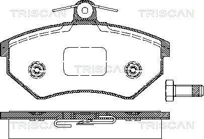 Triscan 8110 29986 - Set placute frana,frana disc aaoparts.ro