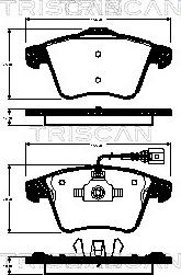 Triscan 8110 29055 - Set placute frana,frana disc aaoparts.ro