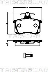 Triscan 8110 29070 - Set placute frana,frana disc aaoparts.ro