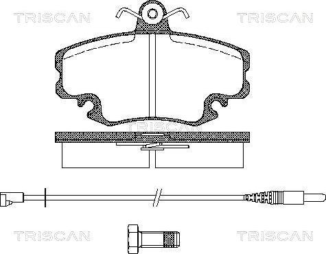 Triscan 8110 25005 - Set placute frana,frana disc aaoparts.ro