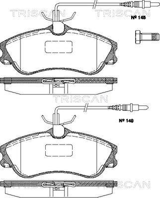 Triscan 8110 28008 - Set placute frana,frana disc aaoparts.ro