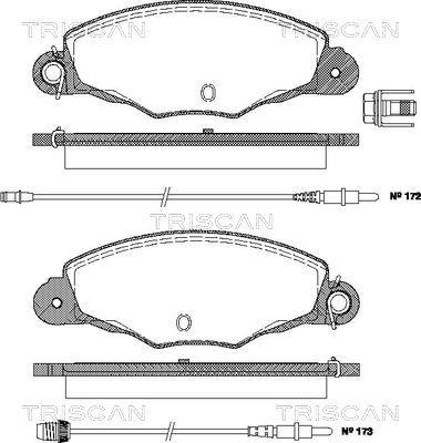 Triscan 8110 28012 - Set placute frana,frana disc aaoparts.ro