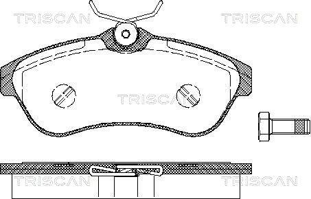 Triscan 8110 28027 - Set placute frana,frana disc aaoparts.ro