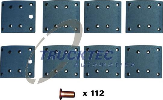 Trucktec Automotive 03.35.124 - Set garnituri de frictiune, frana tambur aaoparts.ro